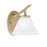 Toltec Kurve 1Lt Uplight Wall Sconce, Brass, 7" White Muslin - 3721-NAB-312