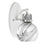 Toltec Kurve 1Lt Uplight Wall Sconce, Brass, 5.75" Clear Bubble