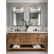 Toltec Kurve 10.5in 2-Light Bath Bar | Modern Graphite and Amber Gradient Glass | Bathroom Vanity | 7.25 x 10.5 in | Model 3722-GP-263