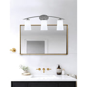 Toltec Kurve 3-Light Bath Bar | Graphite Steel and White Opal Glass | Bathroom Vanity & Powder Room | 7.25 x 10.5 in | Model 3723-GP-261