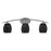 Toltec Kurve 3Lt Bath Bar, Graphite, 5" Black Matrix - 3723-GP-4029