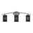 Toltec Kurve 3Lt Bath Bar, Graphite, 4" Black Matrix - 3723-GP-4069