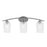 Toltec Kurve 3Lt Bath Bar, Graphite, 5" Clear Textured - 3723-GP-4250