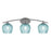 Toltec Kurve 4605 3Lt Bath Bar, Graphite, 6" Turquoise Textured - 3723-GP-4605