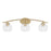 Toltec Kurve 3Lt Bath Bar, Brass, 5.75" Clear Bubble - 3723-NAB-4100