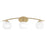 Toltec Kurve 3Lt Bath Bar, Brass, 5.75" White Marble - 3723-NAB-4101