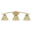 Toltec Kurve 3Lt Bath Bar, Brass, 7" Sandhill Art - 3723-NAB-9115