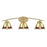 Toltec Kurve 3Lt Bath Bar, Brass, 7" Zion Art - 3723-NAB-9345