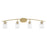 Toltec Kurve 4Lt Bath Bar, Brass, 7" White Muslin - 3724-NAB-212