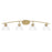 Toltec Kurve 4Lt Bath Bar, Brass, 4" Clear Bubble - 3724-NAB-300