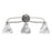 Toltec Kurve 4Lt Bath Bar, Brass, 5.75" White Marble