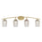 Toltec Kurve 4Lt Bath Bar, Brass, 5" Smoke Textured - 3724-NAB-4252