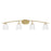 Toltec Kurve 4Lt Bath Bar, Brass, 4.5" Square Clear Bubble - 3724-NAB-461