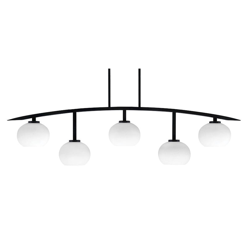 Toltec Kurve 212 5Lt Bar, Black, 7" White Muslin - 3745-MB-212