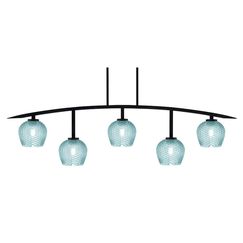 Toltec Kurve 4605 5Lt Bar, Black, 6" Turquoise Textured - 3745-MB-4605