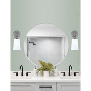 Toltec Cavella 5in 1-Light Wall Sconce | Modern Graphite and White Opal Glass | Bedroom & Hallway Accent Light | Model 3911-GP-261