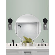 Toltec Cavella 11in 1-Light Wall Sconce | Modern Matte Black and Smoke Bubble Glass | Bedroom & Hallway Accent Light | Model 3911-MB-262