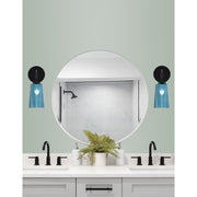 Toltec Cavella 1-Light Wall Sconce | Modern Matte Black and Blue Gradient Glass | Bathroom & Hallway | 5 x 7.5 x 11.75 in | Model 3911-MB-265