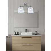 Toltec Cavella 2-Light Bath Bar | Graphite Finish and Clear Lava Glass | Bathroom Vanity | 8.5 x 12.5 in | Model 3912-GP-4230