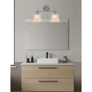 Toltec Cavella 12.5in 2-Light Bath Bar | Modern Graphite Steel and Amber Lava Glass | Bathroom Vanity Light | 8.5 x 12.5 in | Model 3912-GP-4233