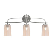Toltec Cavella 12.5in 3-Light Bath Bar | Modern Graphite Steel and Amber Gradient Glass | Bathroom Vanity & Powder Room | 7 x 12.5 in | Model 3913-GP-263