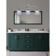Toltec Cavella 12.5in 3-Light Bath Bar | Modern Graphite and Smoke Lava Glass | Bathroom Vanity Light | 8.5 x 12.5 in | Model 3913-GP-4232