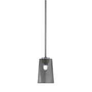 Toltec Atlas 4.5in 1-Light Mini Pendant | Modern Graphite and Smoke Bubble Glass | Kitchen Island & Dining Room | 4.5 x 6.75 in | Model 4501-GP-262