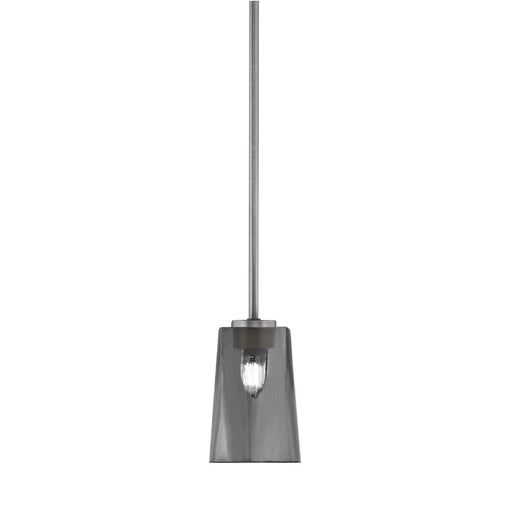 Toltec Atlas 4.5in 1-Light Mini Pendant | Modern Graphite and Smoke Bubble Glass | Kitchen Island & Dining Room | 4.5 x 6.75 in | Model 4501-GP-262