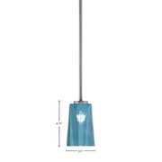 Toltec Atlas 4.5in 1-Light Mini Pendant | Modern Graphite and Blue Gradient Glass | Kitchen Island & Dining Room | 4.5 x 6.75 in | Model 4501-GP-265