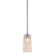 Toltec Atlas 5in 1-Light Mini Pendant | Modern Graphite and Amber Gradient Glass | Kitchen Island & Dining Room | 5 x 10 in | Model 4501-GP-293