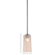 Toltec Atlas 5in 1-Light Mini Pendant | Modern Graphite and Amber Gradient Glass | Kitchen Island & Dining Room | 5 x 10 in | Model 4501-GP-293