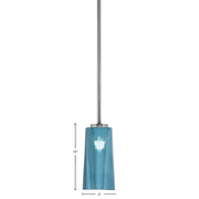 Toltec Atlas 5in 1-Light Mini Pendant | Modern Graphite and Blue Gradient Glass | Kitchen Island & Dining Room | 5 x 10 in | Model 4501-GP-295