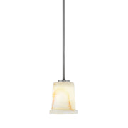 Toltec Atlas 5in 1-Light Mini Pendant | Modern Graphite and Natural Stone | Kitchen Island & Dining Room | 5 x 6 in | Model 4501-GP-4128