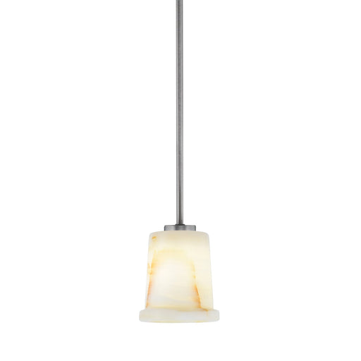 Toltec Atlas 5in 1-Light Mini Pendant | Modern Graphite and Natural Stone | Kitchen Island & Dining Room | 5 x 6 in | Model 4501-GP-4128