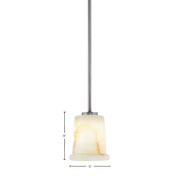 Toltec Atlas 5in 1-Light Mini Pendant | Modern Graphite and Natural Stone | Kitchen Island & Dining Room | 5 x 6 in | Model 4501-GP-4128