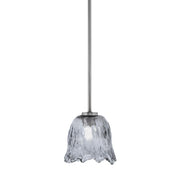 Toltec Atlas 7in 1-Light Mini Pendant | Modern Graphite and Smoke Lava Glass | Kitchen Island & Dining Room | 7 x 7 in | Model 4501-GP-4232