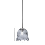 Toltec Atlas 7in 1-Light Mini Pendant | Modern Graphite and Smoke Lava Glass | Kitchen Island & Dining Room | 7 x 7 in | Model 4501-GP-4232
