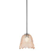 Toltec Atlas 7in 1-Light Mini Pendant | Modern Graphite and Amber Lava Glass | Kitchen Island & Dining Room | 7 x 7 in | Model 4501-GP-4233