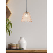 Toltec Atlas 7in 1-Light Mini Pendant | Modern Graphite and Amber Lava Glass | Kitchen Island & Dining Room | 7 x 7 in | Model 4501-GP-4233
