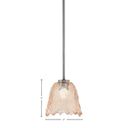 Toltec Atlas 7in 1-Light Mini Pendant | Modern Graphite and Amber Lava Glass | Kitchen Island & Dining Room | 7 x 7 in | Model 4501-GP-4233