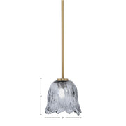 Toltec Atlas 7in 1-Light Mini Pendant | New Age Brass and Smoke Lava Glass | Kitchen Island & Dining Room | 7 x 7 x 7 in | Model 4501-NAB-4232