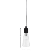 Toltec Everleigh 4in 1-Light Mini Pendant | Industrial Matte Black Steel and Clear Ribbed Glass | Kitchen Island & Dining Room | 4 x 10 in | Model 4802-MB-880