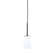 Toltec Apollo 4.5in 1-Light Mini Pendant | Modern Dark Granite Steel and White Opal Glass | Kitchen Island & Dining Room | 4.5 x 13.25 in | Model 572-DG-261