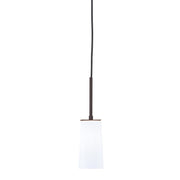 Toltec Apollo 5in 1-Light Mini Pendant | Modern Dark Granite Steel and White Opal Glass | Kitchen Island & Dining Room | 5 x 16.5 in | Model 572-DG-291
