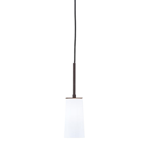 Toltec Apollo 5in 1-Light Mini Pendant | Modern Dark Granite Steel and White Opal Glass | Kitchen Island & Dining Room | 5 x 16.5 in | Model 572-DG-291