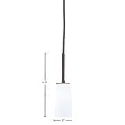 Toltec Apollo 5in 1-Light Mini Pendant | Modern Dark Granite Steel and White Opal Glass | Kitchen Island & Dining Room | 5 x 16.5 in | Model 572-DG-291