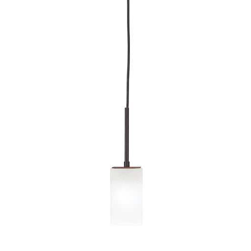 Toltec Apollo 4in 1-Light Mini Pendant | Modern Dark Granite Steel and White Marble Glass | Kitchen Island & Dining Room | 4 x 13.25 in | Model 572-DG-541