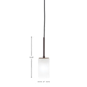 Toltec Apollo 4in 1-Light Mini Pendant | Modern Dark Granite Steel and White Marble Glass | Kitchen Island & Dining Room | 4 x 13.25 in | Model 572-DG-541