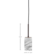 Toltec Apollo 4in 1-Light Pendant | Dark Granite Steel and Onyx Swirl Glass | Kitchen Island & Bar Area | 4 x 13.25 in | Model 572-DG-549