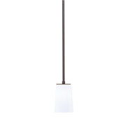 Toltec Apollo 4.5in 1-Light Pendant | Dark Granite Steel and White Opal Glass | Kitchen Island & Counter | 4.5 x 7.5 in | Model 573-DG-261
